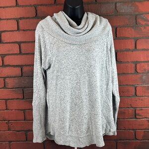 Cupio Sweater Womens Large Grey Cowl Neck